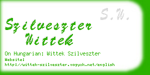 szilveszter wittek business card